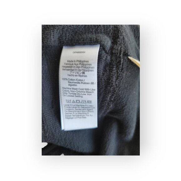 🖤 Madewell Black Knot Front Crop Tank Top XL Cotton Cutout Stretchy 🖤 - Picture 5 of 10